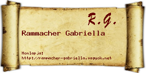 Rammacher Gabriella névjegykártya